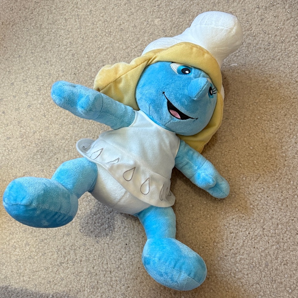 Build-A-Bear Smurfett Charming Blue and White Stuffed Toy